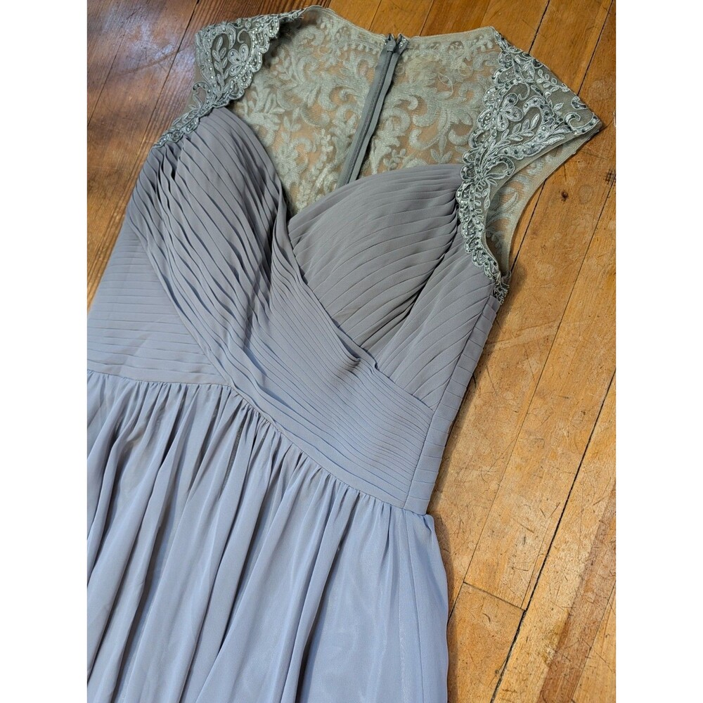 Ed Young Women's Embellished Pleated Chiffon Gown Evening Mother Prom Dress 14